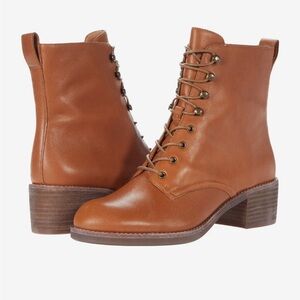 Madewell Patti Lace-Up Boot in English Saddle